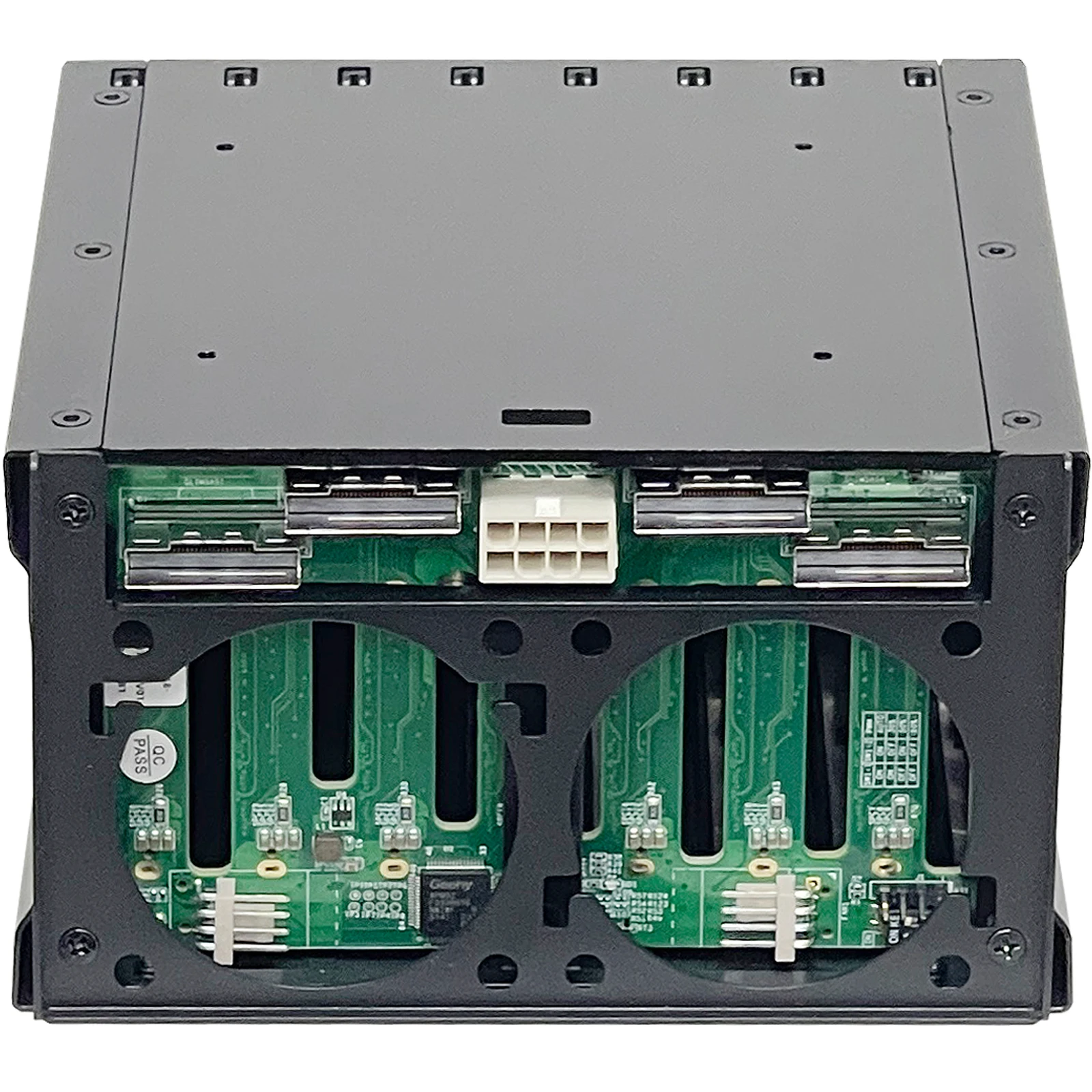 ZhenLoong 8 Bay 2,5 pulgadas NVMe U.2 SSD duro módulo intercambiable en caliente jaula Gen4 32Gb plano posterior SFF8654 espacio de instalación de 2 DVD-ROM - imagen 3