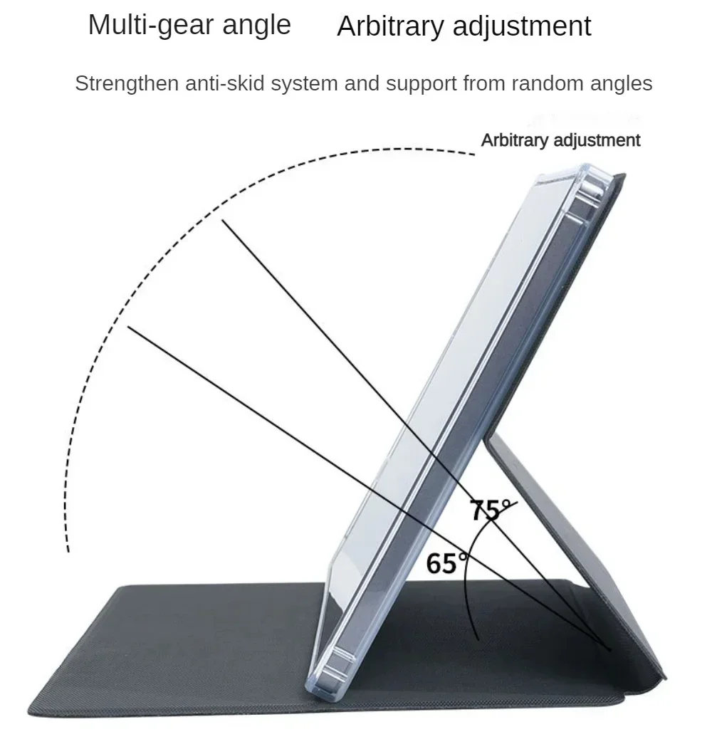 Funda de negocios ultradelgada para Chuwi HiPad 11 (10,95 pulgadas 2024), funda con tapa de cuero PU con encendido/apagado automático y soporte multiángulo - imagen 3