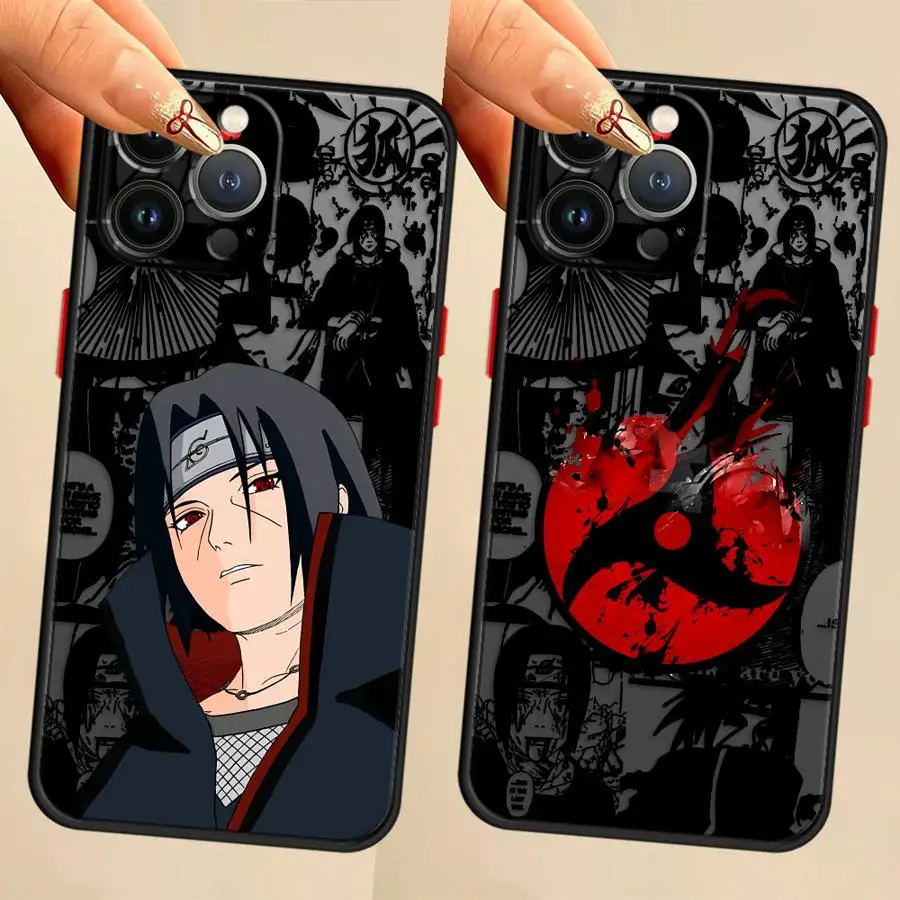 Funda de teléfono suave para Apple iPhone 13 Pro 7 8 SE XS X 16e 11 Pro Max 16 Pro 6s 14 SE XR 12 Mini 15 Pro Max N-Narutos Uchiha