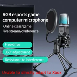 Micrófono condensador USB profesional para PC, streaming y podcast