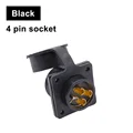 black-4 pin socket