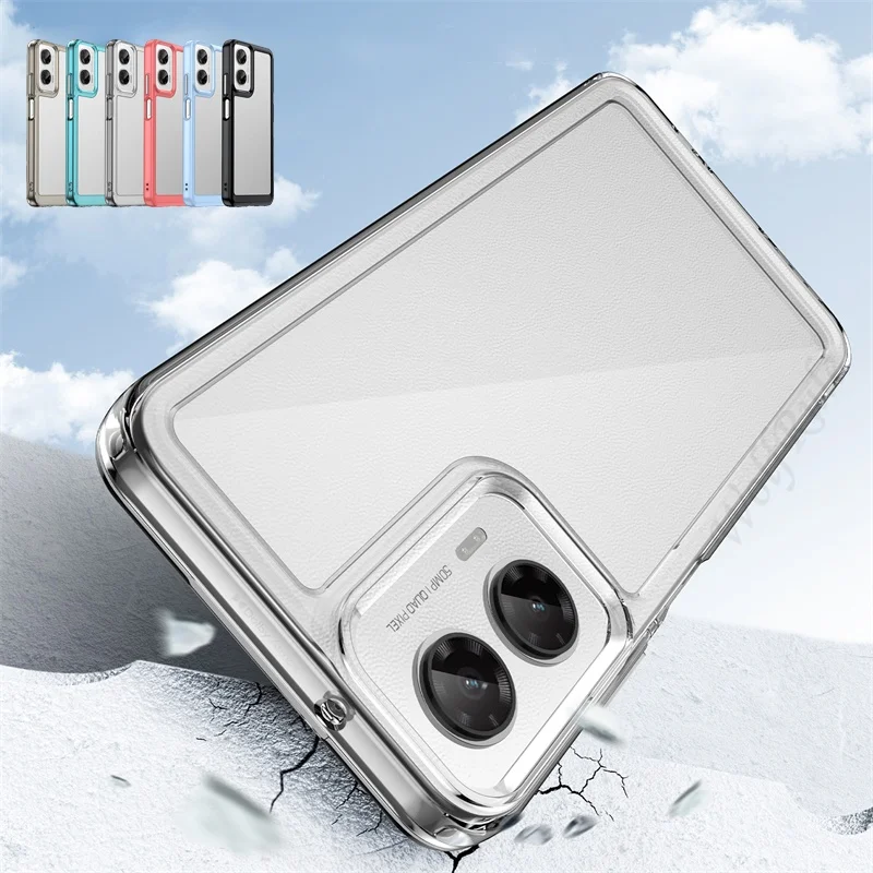 Funda para Motorola Moto G35, carcasa trasera a prueba de golpes, color transparente para Moto G35 G 35 - imagen 2