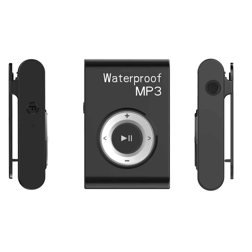 Mini reproductor de MP3 para natación, resistente al agua IPX8, música estéreo, Walkman MP3, Radio FM, deportes, correr, auriculares de música estéreo HiFi - imagen 3