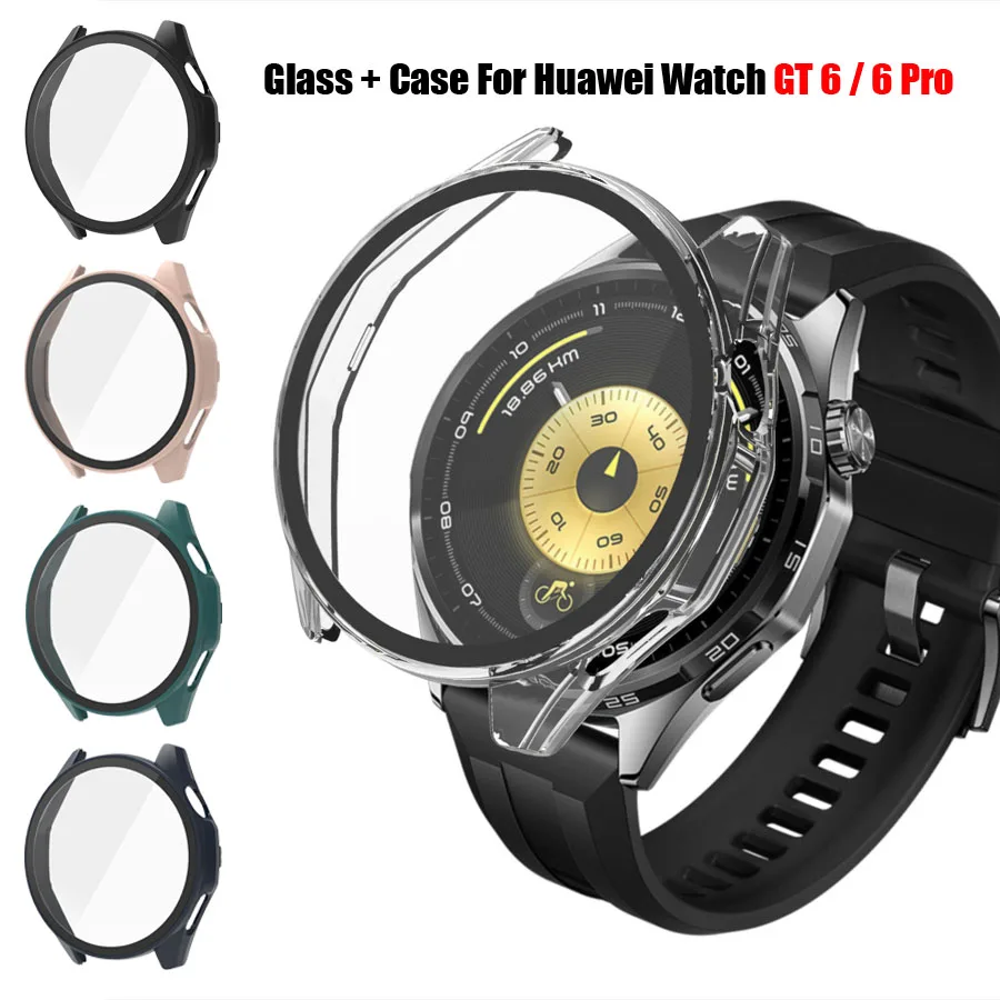 Para Huawei Watch GT 6 Pro funda protectora de vidrio templado parachoques para Huawei Watch GT 6 41 46mm marco Protector de pantalla