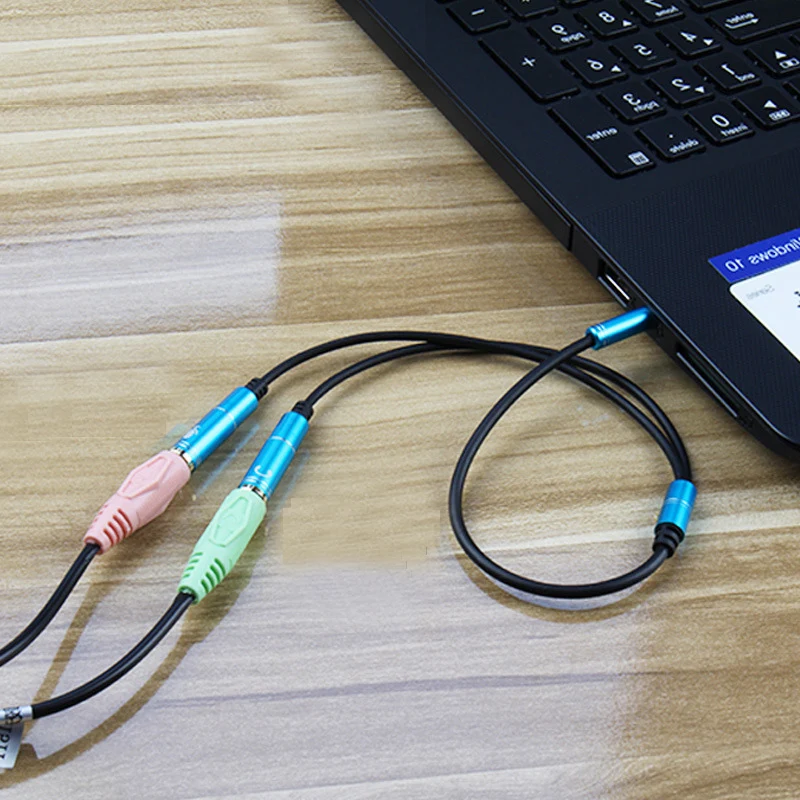 Convertidor de Audio, divisor de Cable, auricular y micrófono, adaptador de Cable extensible para ordenador portátil, iOS, Android, teléfono móvil, tableta - imagen 5
