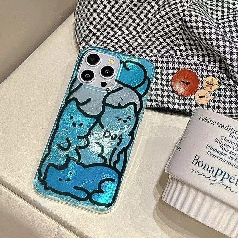 Para iPhone 17 16E 16 15 14 13 12 11 Pro Max funda Simple de moda con diseño de perro gato para iPhone XS Max XR X 7 8 Plus - imagen 4