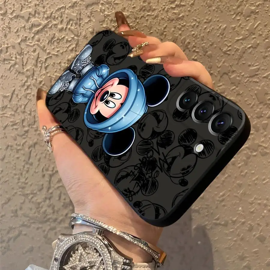 Funda Minnie de Disney para Samsung Galaxy S25 Edge S23 Ultra S21 FE S20 S24 Plus, funda negra suave para teléfono - imagen 2