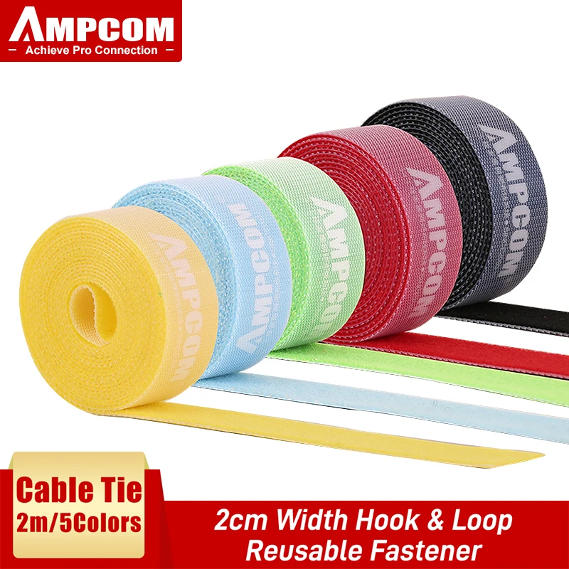 Organizador de Cables Nailon con Ganchos – 5 Rollos Resistentes