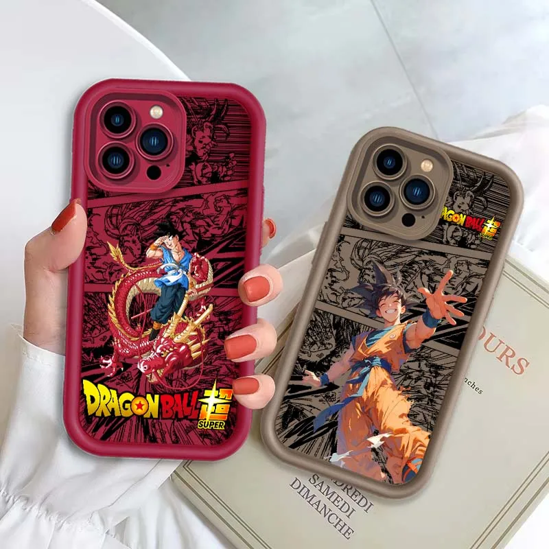 D-Dragon Ball Anime Goku para Apple iPhone 17 16 15 14 13 12 11 Plus Pro Max Eye Ladder funda de teléfono - imagen 2