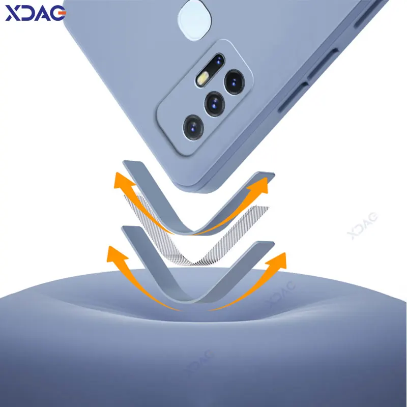 Funda de teléfono de doble forro para VIVO Z6 5G, carcasa trasera de silicona líquida cuadrada Original, VIVOZ6 Global, 360 - imagen 4