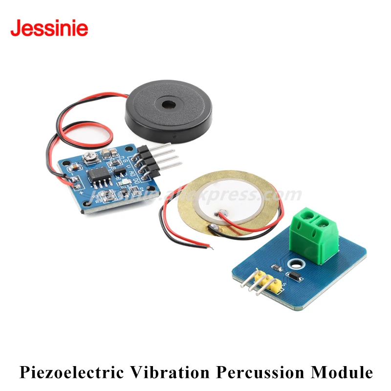Módulo de Sensor de vibración cerámico piezoeléctrico analógico, película, zumbador de vibración piezoeléctrica, interruptor de señal, salida de nivel TTL, 5 uds./1 ud. - imagen 2