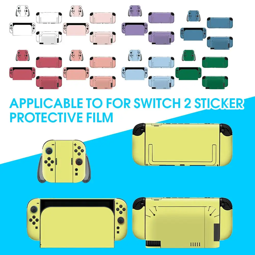 Para Switch 2 pegatina de piel película protectora antiarañazos pegatina de consola película de cuerpo completo decoración resistente a los arañazos y al desgaste - imagen 2