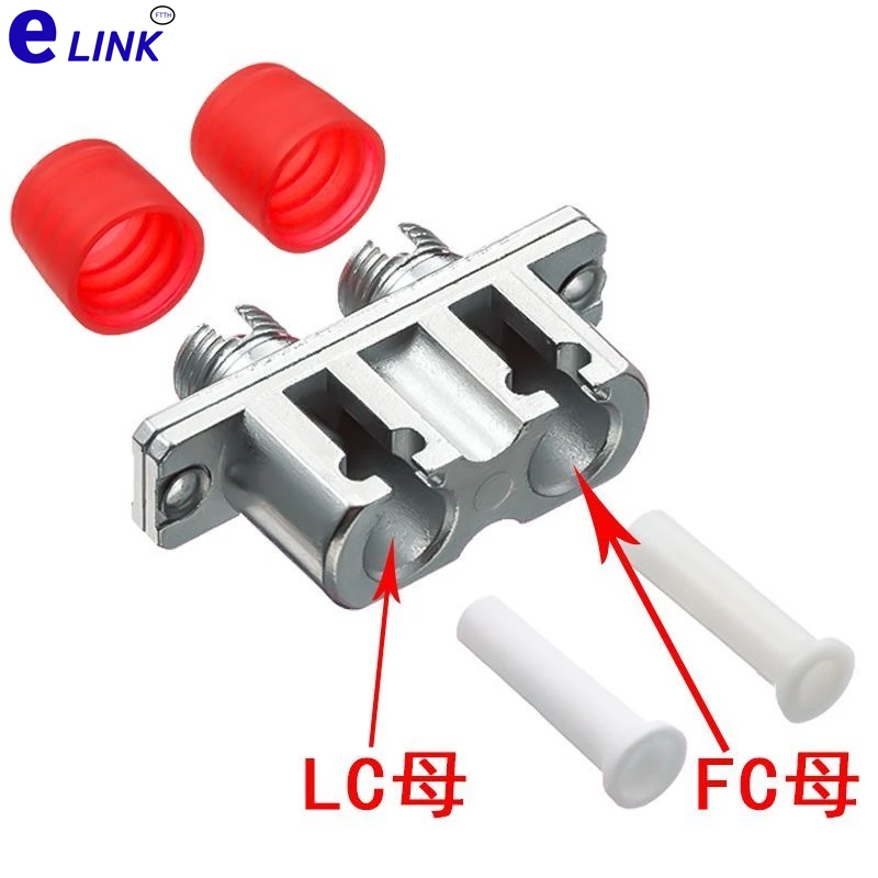 Adaptador de fibra óptica LC-ST, conector acoplador híbrido doble hembra a hembra SM MM ST-LC FTTH - imagen 5