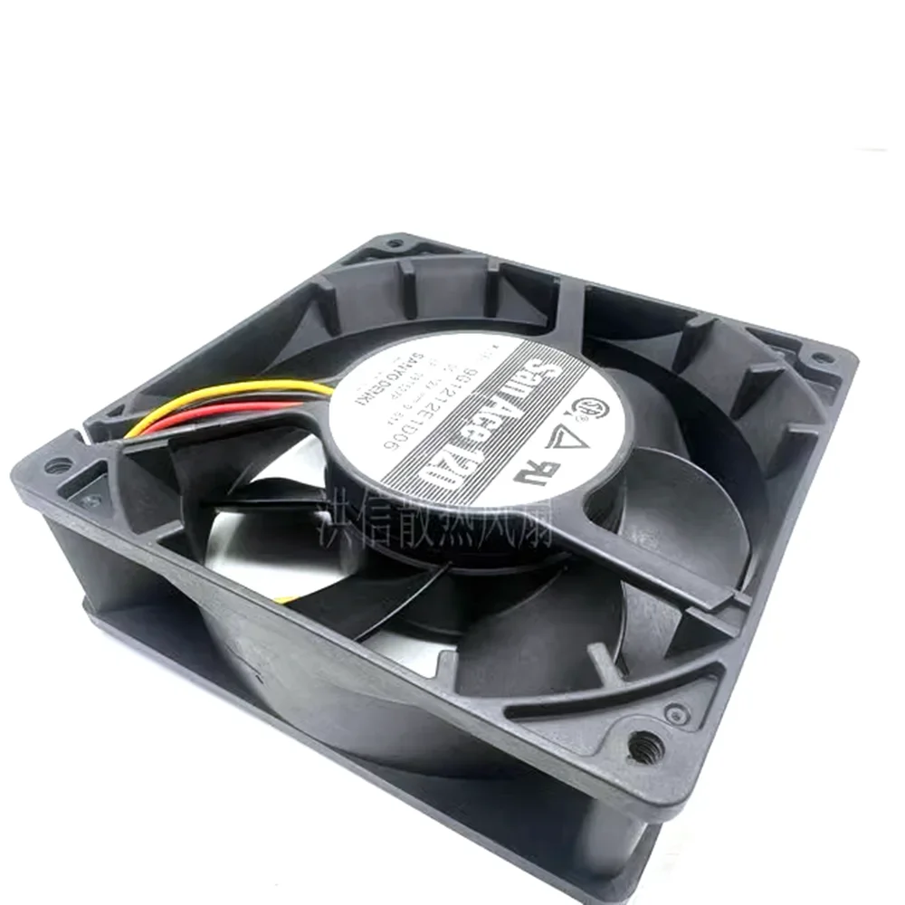 Para SANYO DENKI 9G1212E1D06 DC 12V 0.61A 120x120x38mm ventilador de refrigeración de servidor de 3 cables