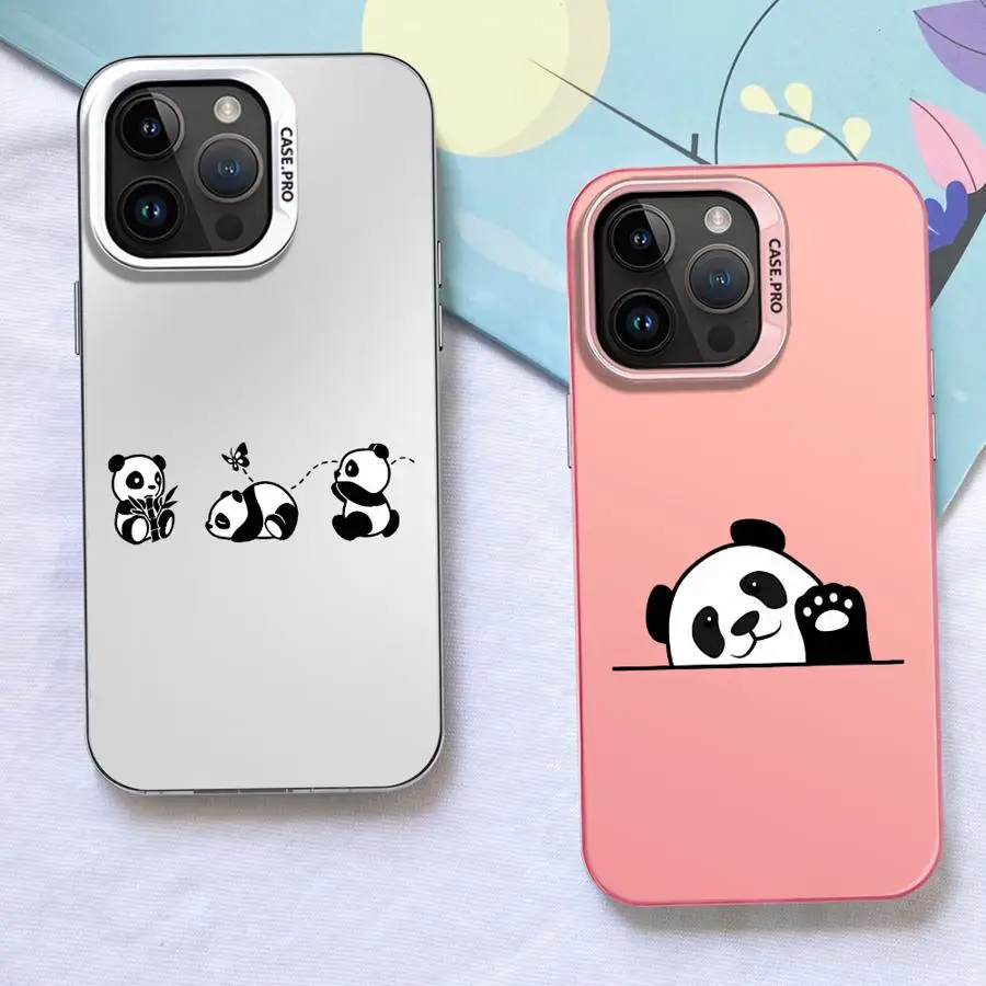 Funda trasera de teléfono con diseño de Panda de dibujos animados para iPhone 16 17 Pro Max 12 14 XS 15 Plus 13 11 16e 17Air XR - imagen 2