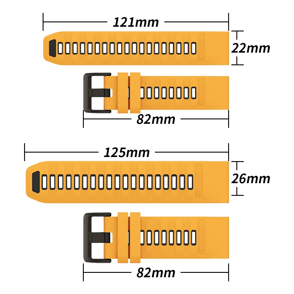 Correa de silicona QuickFit 22mm 26mm 1:1 para Garmin Fenix 8 E 7X 7 6 6XPro 5 5XPlus/Epix Pro Gen 2 51mm 47mm correas de reloj - imagen 5
