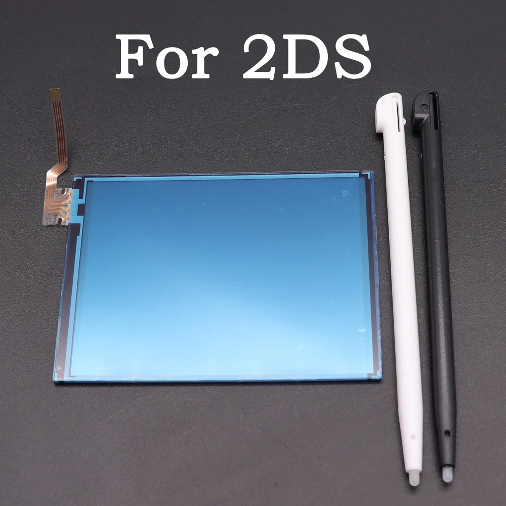 Reemplazo de cristal de Digitalizador de pantalla de Panel de pantalla táctil de lápiz óptico retráctil de Metal de plástico para nueva consola 2DS 3DS XL LL - imagen 2