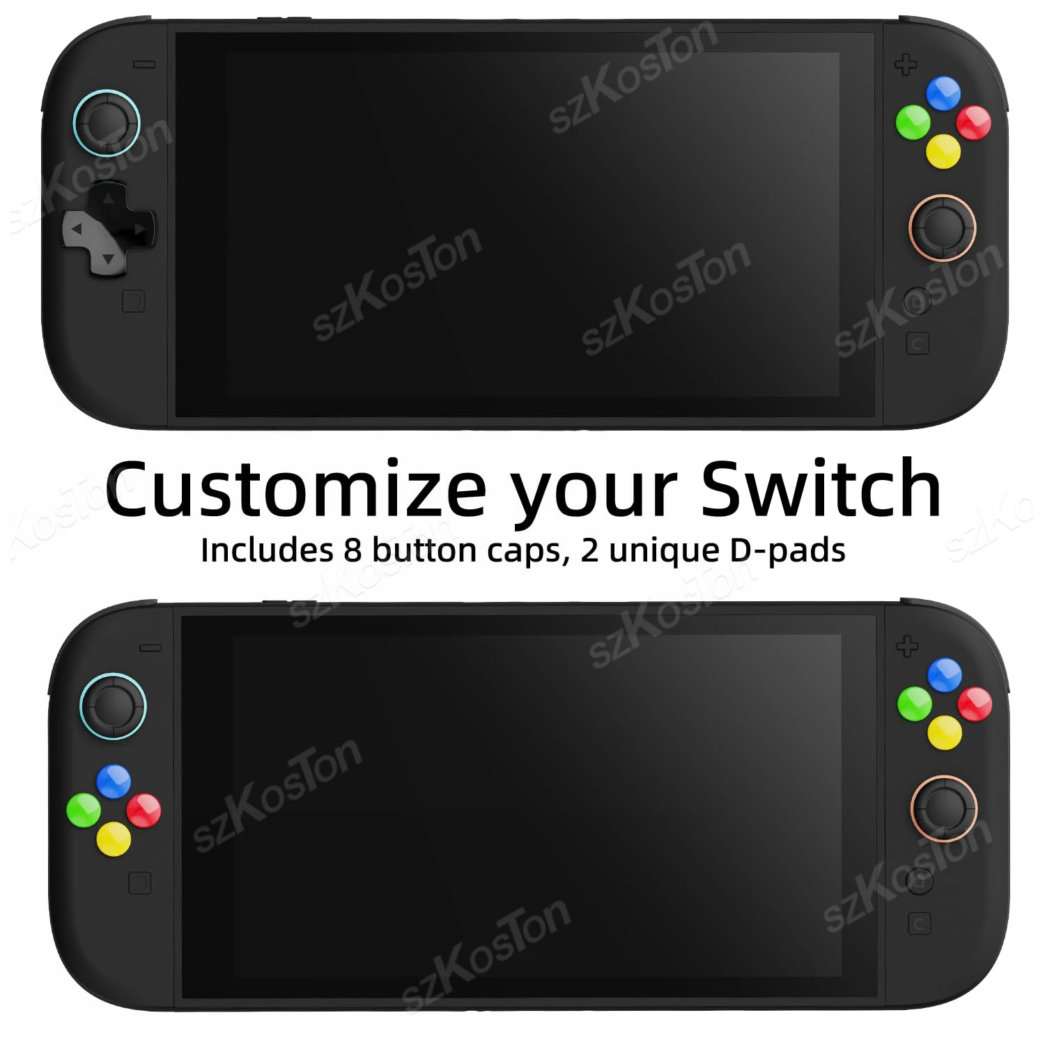 Juego de tapas de botón D-Pad para controlador Joy-Con Switch 2, cubierta de botón direccional y A/B/X/Y para accesorios de consola de juegos Switch2 - imagen 3