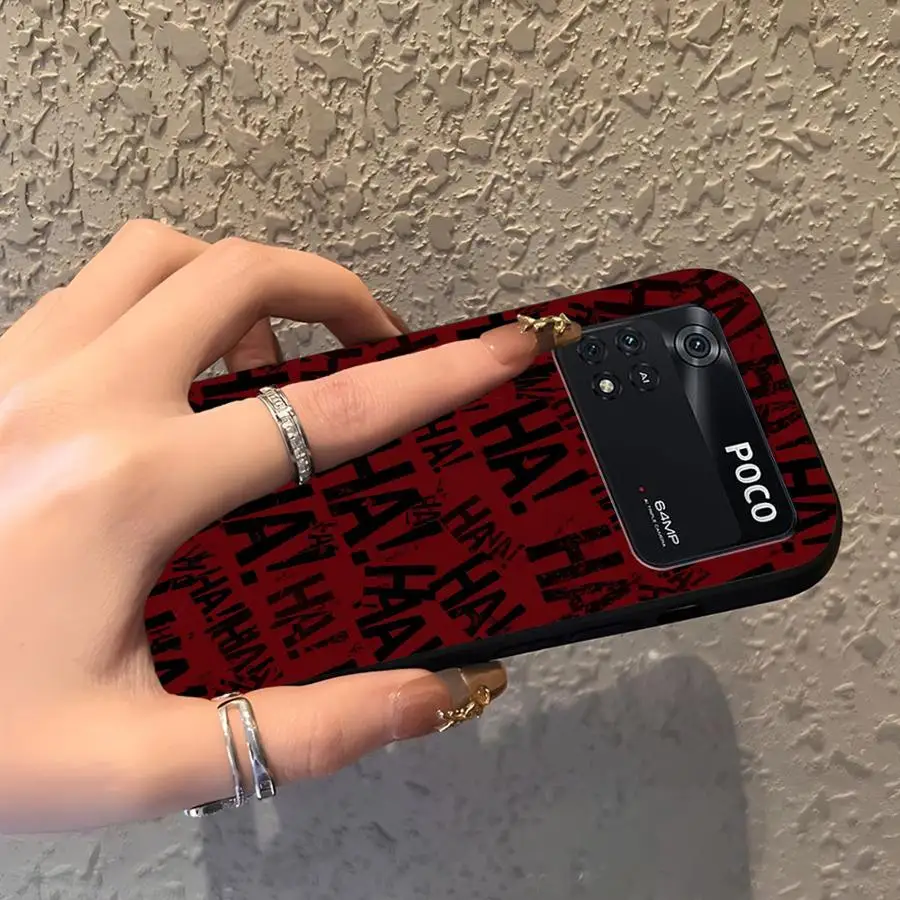 Funda de teléfono suave negra para Xiaomi Poco F3 M3 M4 M7 Pro C40 C61 C75 M5 C50 F1 C71 X3 X4 X5 X7 Pro Jokers Fun Haha - imagen 4