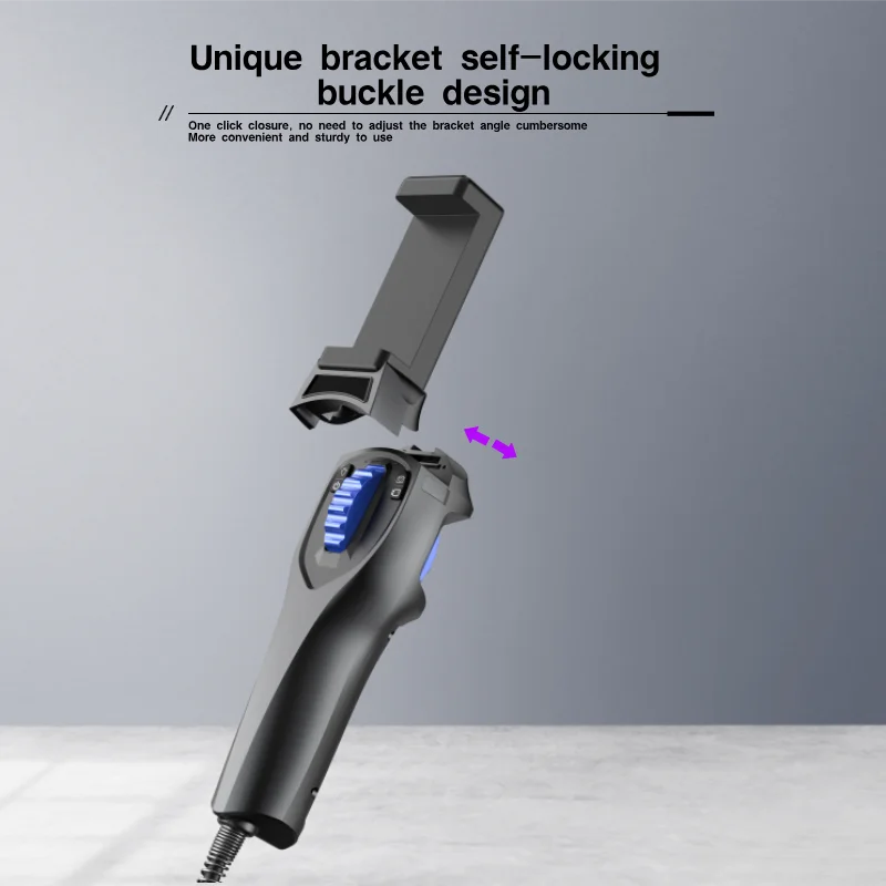 Endoscopio industrial de boroscopio articulado bidireccional con cabezal de cámara articulado de 6,2 mm para soporte automotriz IOS Android - imagen 2