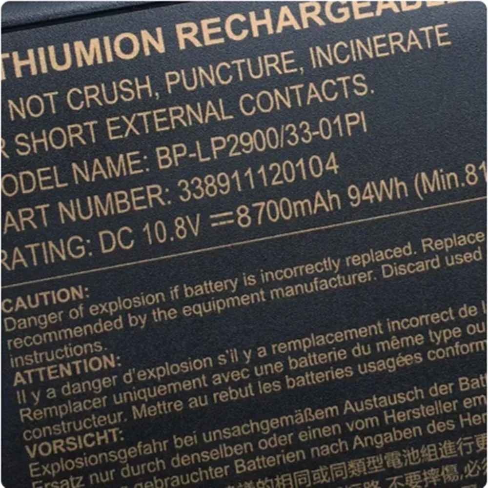 338911120104   94WH BP-LP2900/33-01PI LC2600 LP3070 nueva batería del ordenador portátil para Getac ME202A LI202S X500 S400 M230 V100 V200 V1010 RS20 - imagen 3