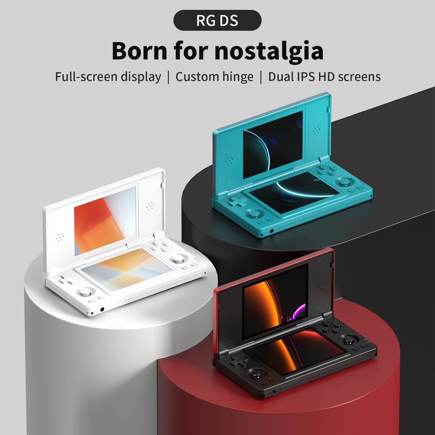 Consola de juegos portátil Anbernic RG DS, preventa, pantalla Dual IPS de 4 ", reproductor de videojuegos con tapa Android, compatible con transmisión Wifi RixelHK - imagen 3