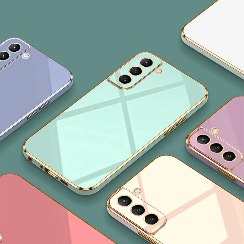 Para Samsung Galaxy S23 S22 S21 S20 S22 + 23 S21 Ultra S10 Plus S20 FE S22Ultra S23Ultra S21FE funda de teléfono de lujo chapado 6D - imagen 2