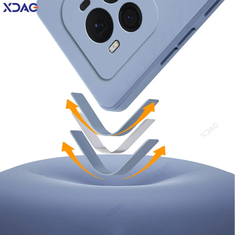 Funda de teléfono móvil para Honor Magic6 Magic 6 Ultimate 5G, cubierta de silicona líquida cuadrada Original Magic6Ultimate, doble forro, Coque suave - imagen 3