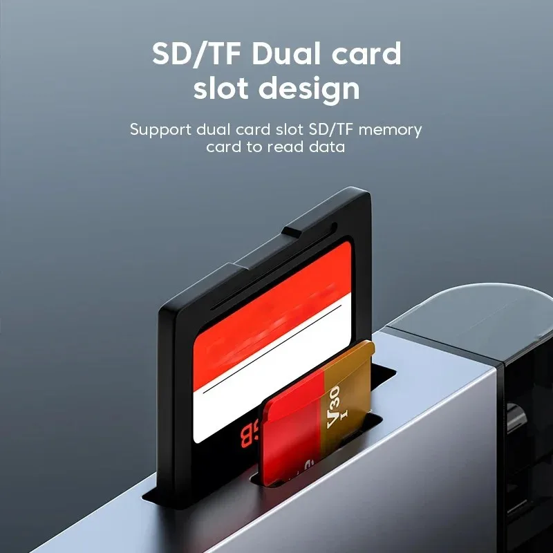 Lector de tarjetas 7 en 1 USB 3,0 tipo C a SD TF tarjeta de memoria adaptador de unidad Flash para PC portátil accesorios lector de tarjetas multiinteligente - imagen 4