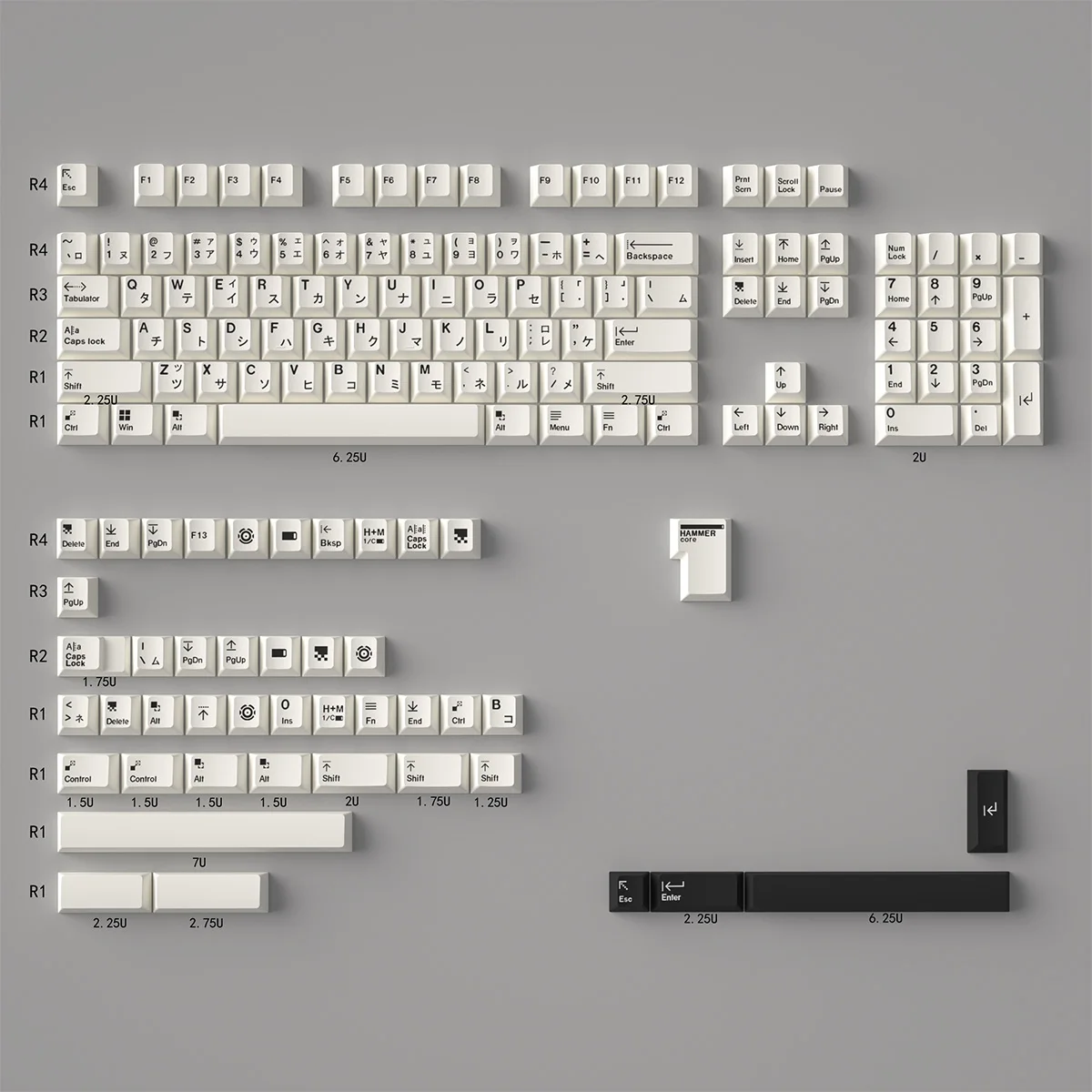 148 teclas minimalista Bolang Wind Keycap gris blanco Teclado mecánico Keycap PBT tinte subcama perfil de cereza para interruptores Mx