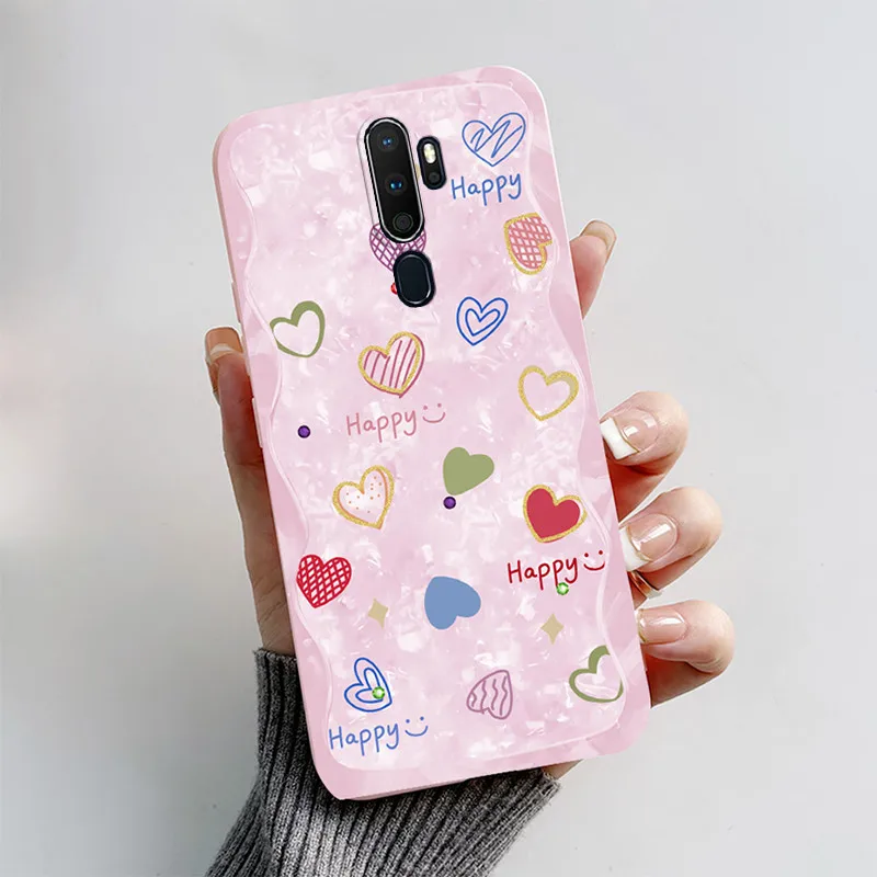 Funda trasera de TPU suave con dibujos animados de gato para Oppo, carcasa protectora de silicona para Oppo A9, A5, 2020 - imagen 2