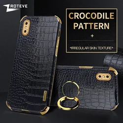 Funda Cuero Zroteve para iPhone X/XR/XS Max – Diseño Cocodrilo