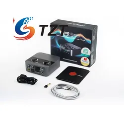 TZT ICON 2NanoS Interfaz de audio USB Tarjeta de sonido compacta en vivo 2 entradas y 2 salidas con medidor de nivel de pantalla a color de 1,3"
