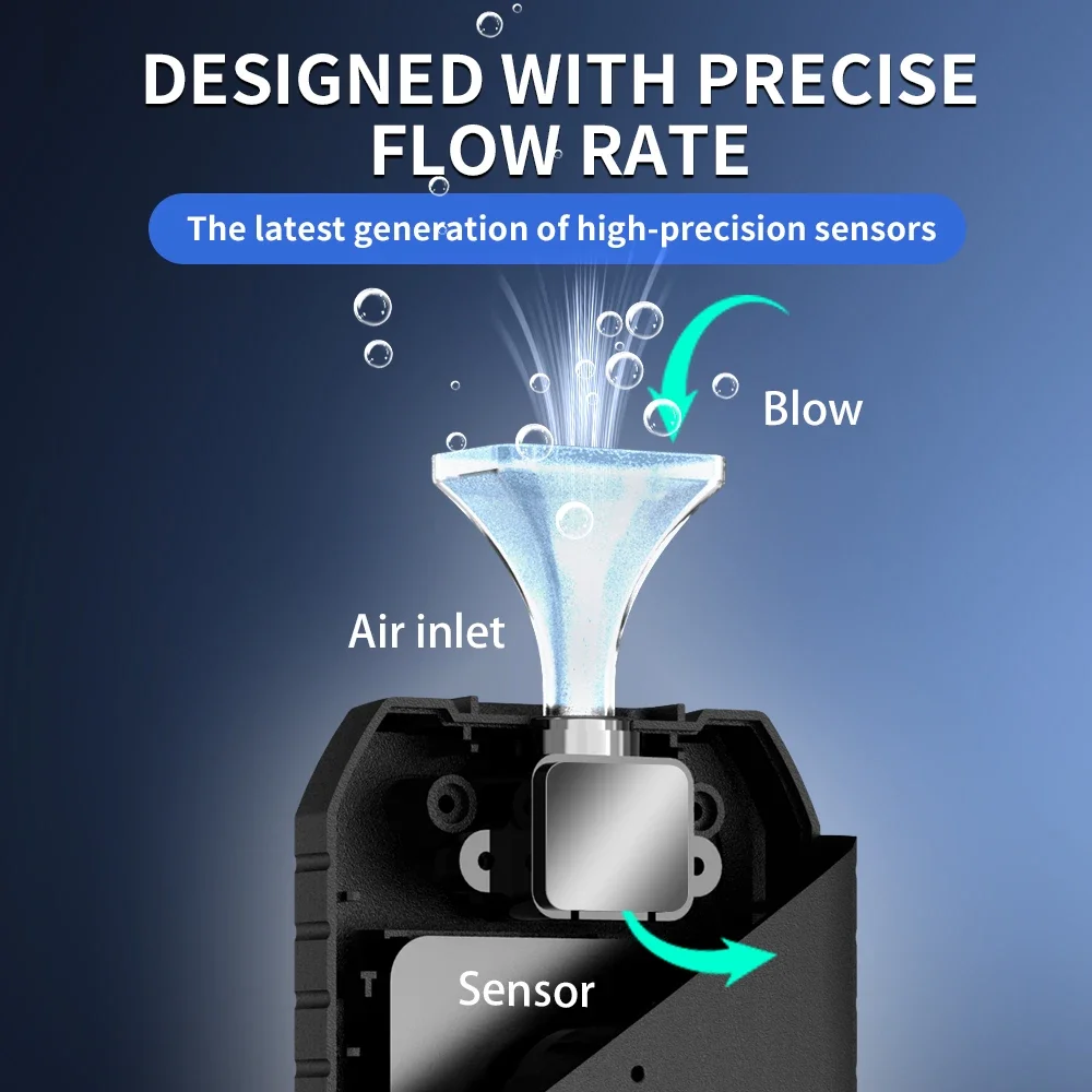 Probador de Alcohol portátil sin contacto con transmisión de voz pantalla LED alcoholímetro recargable prueba automática de Alcohol en el aliento - imagen 4