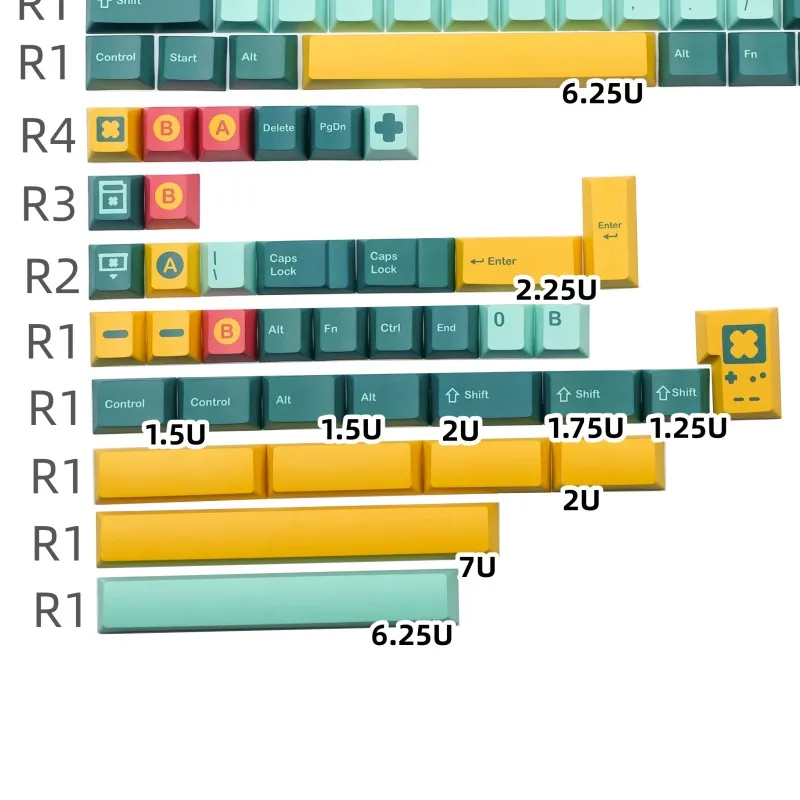 GMK-teclas retrofundidas, teclas PBT de 5 lados para sublimación, perfil Cherry, Teclado mecánico para interruptor MX, ISO Enter, 142 teclas - imagen 5