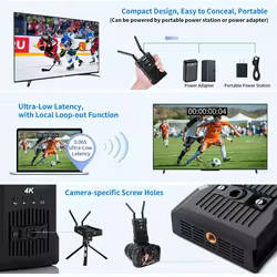 Extensor HDMI SDI Inalámbrico 4K - Kit Transmisor Receptor 200m