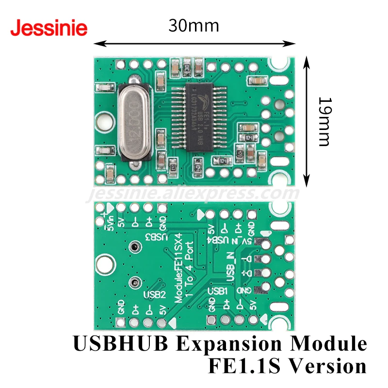 10 uds/1 unidad USB2.0 módulo extensor de alta velocidad HUB Hub 1 punto 4/1 arrastre 4 adaptador de interfaz controlador de placa de desarrollo gratis FE1.1S