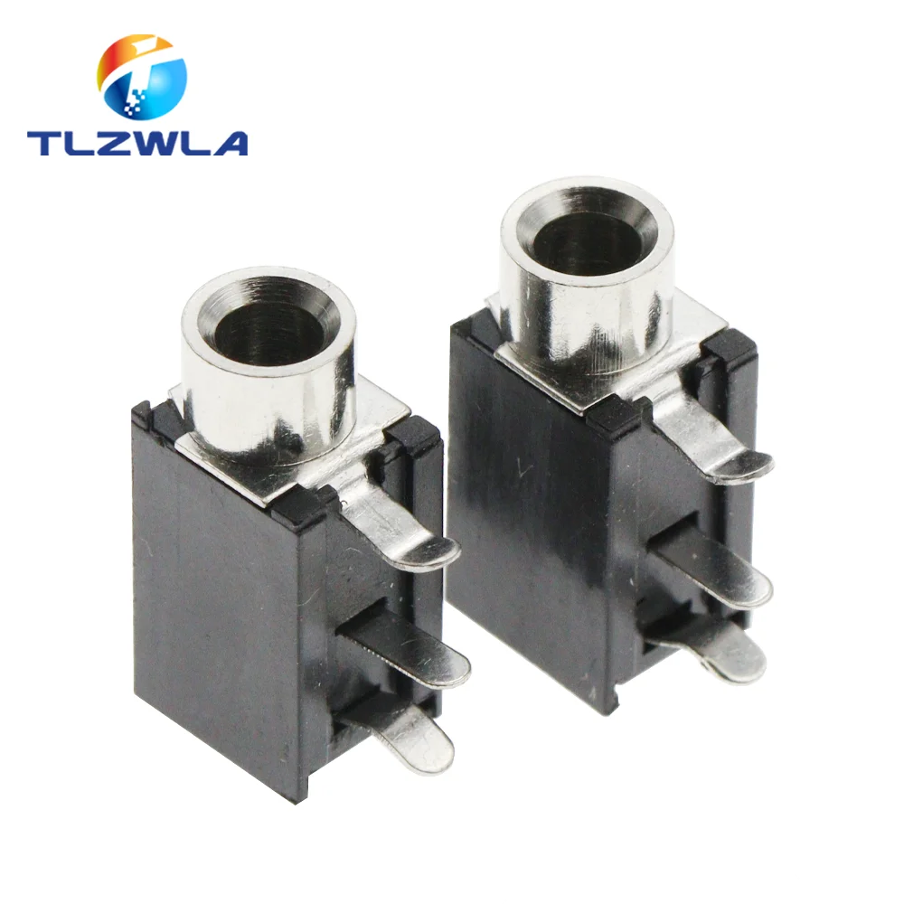 10 Uds montaje en PCB PJ-316 conector hembra de 3,5mm enchufe de 3 pines conector para auriculares conector de terminales de Audio y vídeo DIP-3 PJ316 3,5 MM negro - imagen 2