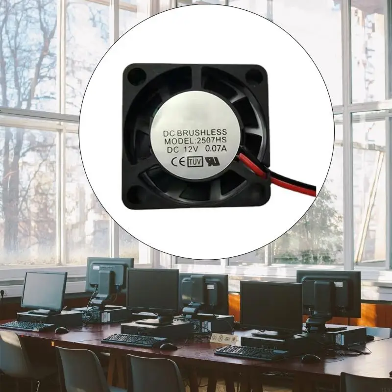 2507 ventilador de refrigeración sin escobillas ventilador disipador de calor 5V/12V/24V ventilador de refrigeración de rodamiento hidráulico buen radiador de disipación de calor - imagen 3