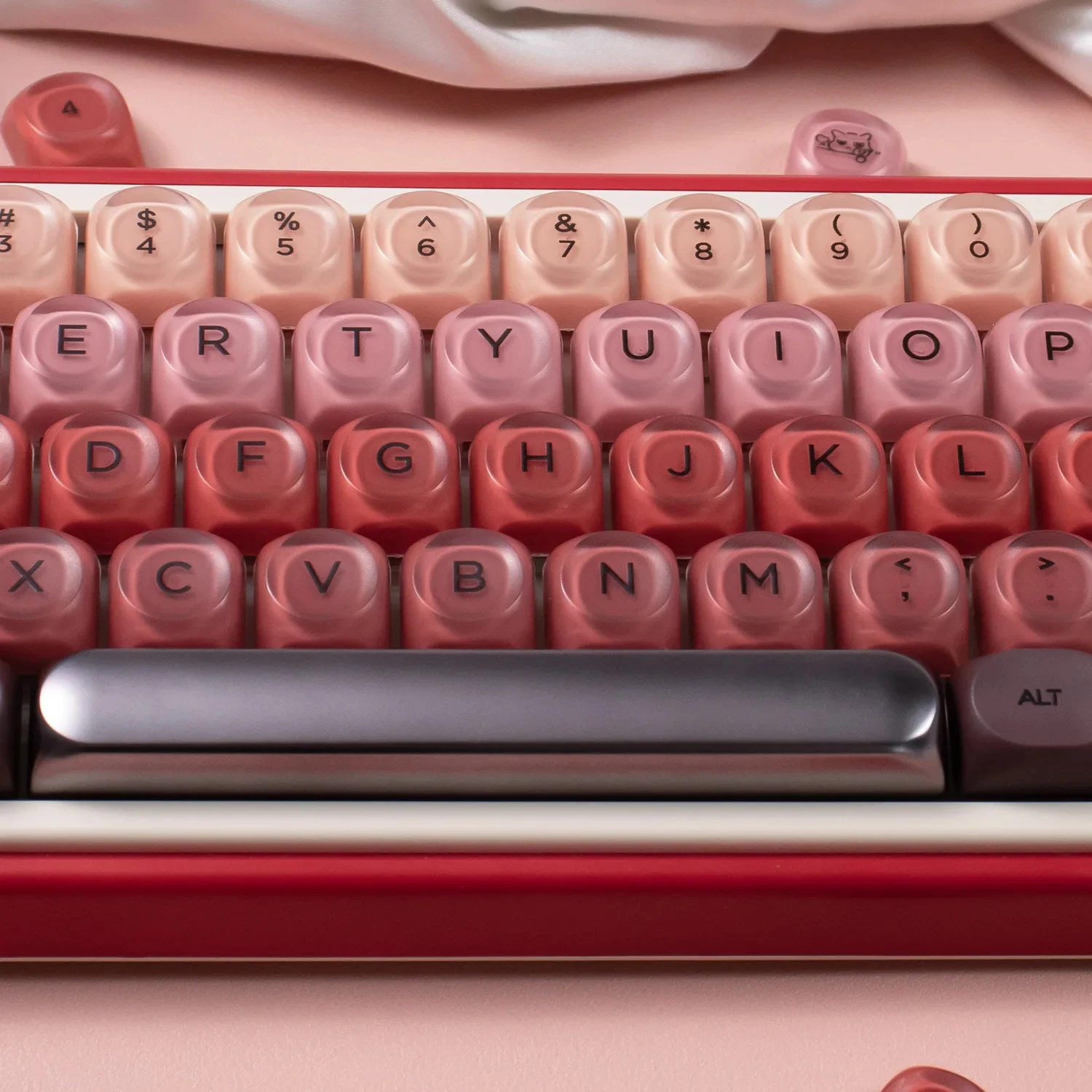 Lápiz labial de 132 teclas, perfil HOA, teclas PBT de doble disparo personalizadas, tapa de tecla de PC semitransparente para interruptores Cherry MX, teclado para juegos - imagen 4