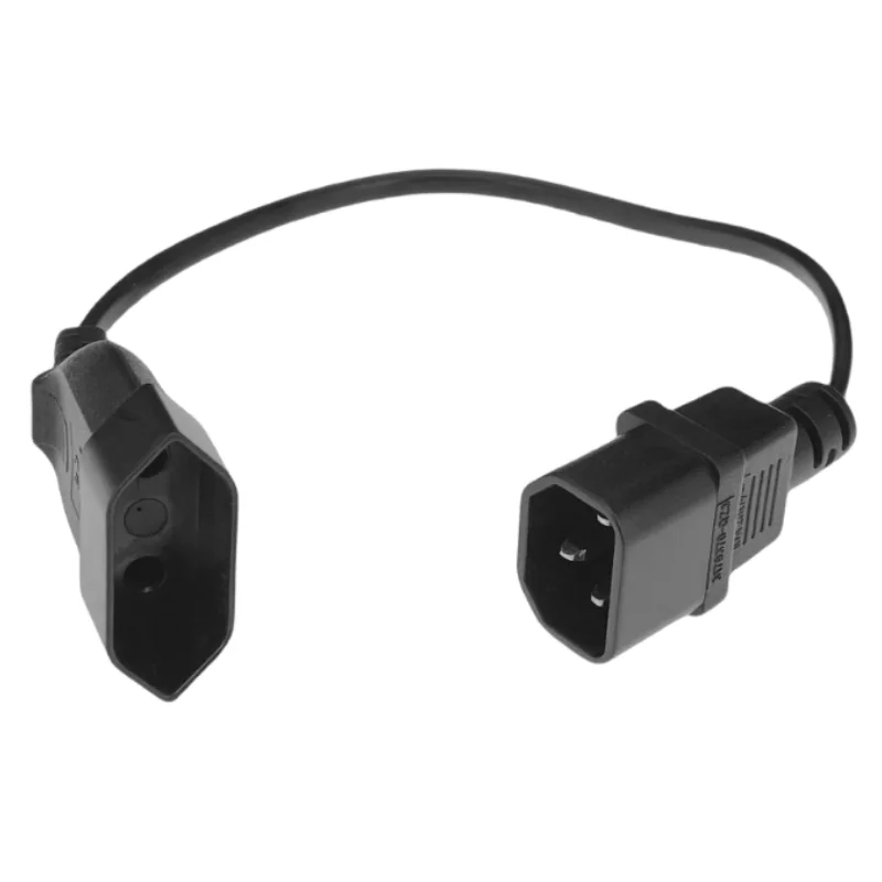 IEC 320 C14 Male Plug to European 2Pin Female Power Cable For UPS PDU,EU Power Adapter Cord,30CM