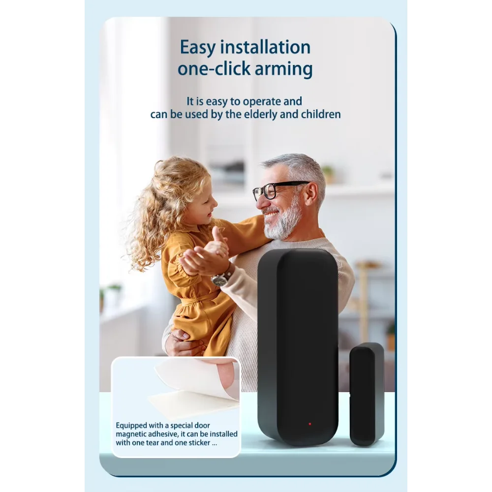 Para Smart Home Smart Life aplicación remota Control Compatible con Alexa Tuya Zigbee 3,0 Sensor de puerta Sensor de ventana Sensor de contacto - imagen 4