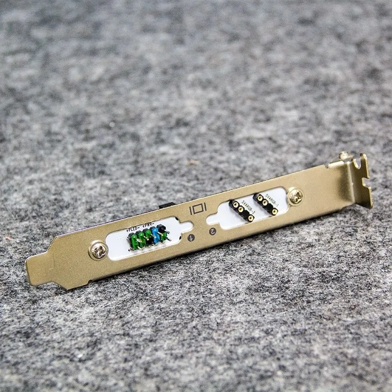 Caja de computadora Panel frontal deflector de puerto de encendido externo con placa de instalación de luz ARGB 5V 3 pines Alimentación +/-, HDD, resto, Power SW - imagen 5