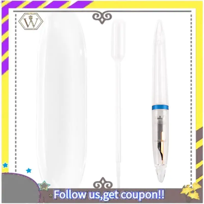 Nueva pluma estilográfica de 0,5 Mm con cuentagotas, bolígrafos transparentes de alta capacidad, suministros escolares de oficina para estudiantes, regalos de escritura Stati - imagen 4