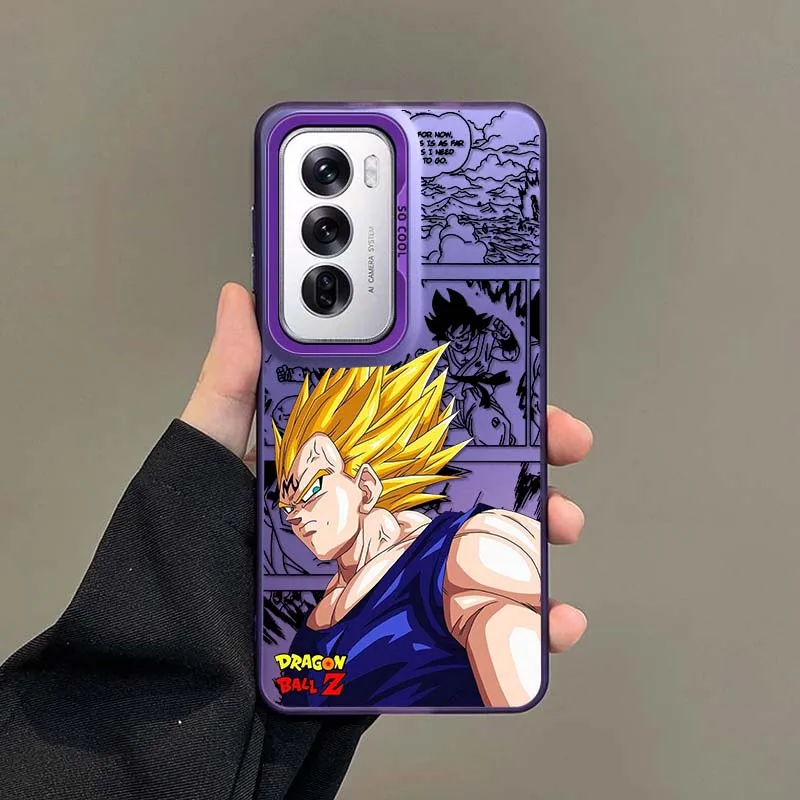 D-Dragon Balls Goku Anime para OPPO A98 A96 A95 A94 A79 A78 A77 A54 A55 funda de teléfono plateada colorida - imagen 4