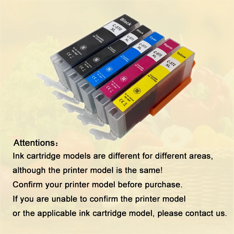 Europa PGI 570 CLI 571 Compatible PGI 570 CLI 571 cartucho deink para Canon PIXMA MG5750 MG5751 MG6851 MG6852 TS6050 TS5050 T5051 - imagen 5