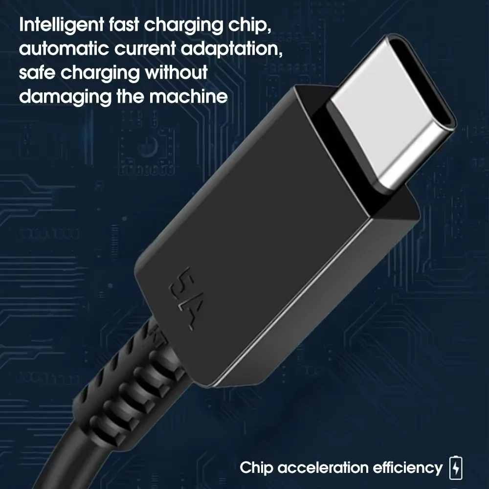 Cable de carga súper rápida USB C Dual 5A PD 45W para Samsung S22 S23 S24 Plus S25 Note 20 Ultra A15 A35 A53 A54 A55 A73 Cable tipo C - imagen 2