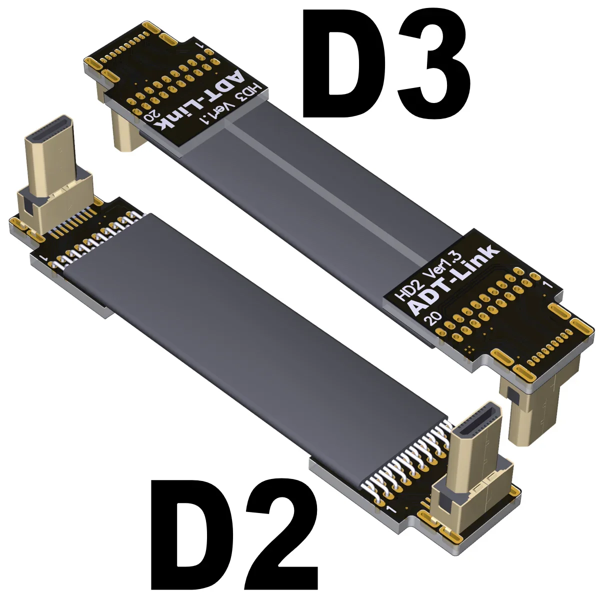 FPV 10cm 20cm 30cm 50cm cinta FPC Cable plano Micro-HDMI 4k/60Hz para fotografía aérea multicóptero de TV FPV compatible con Micro HDMI - imagen 5