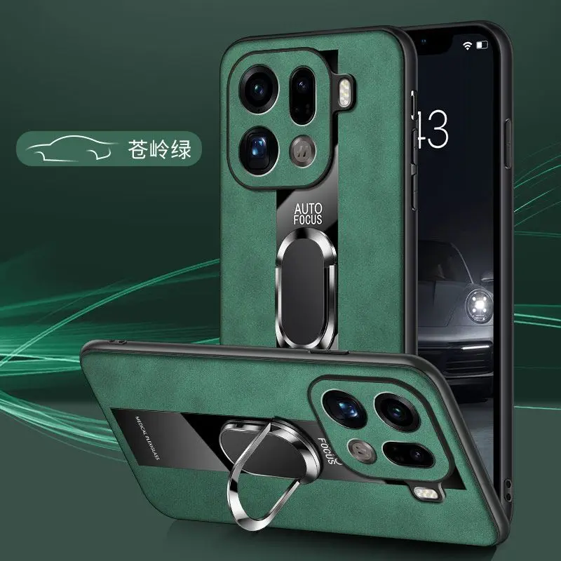 Funda para OPPO Find X9 Pro, Funda de teléfono con anillo magnético de cuero de lujo para OPPO Find X8 Pro X8 Ultra, Funda de silicona - imagen 5