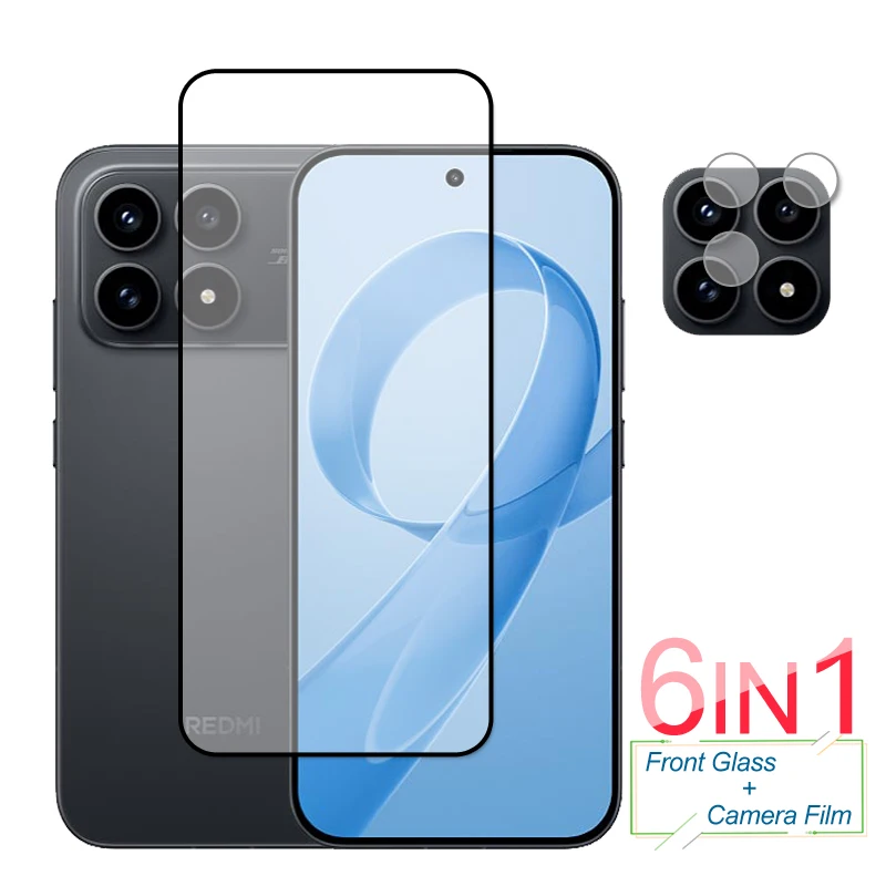 Cubierta completa de vidrio templado para Xiaomi Redmi K90, Protector de pantalla de cristal Redmi K90, película protectora para lente de cámara de teléfono para Redmi K90
